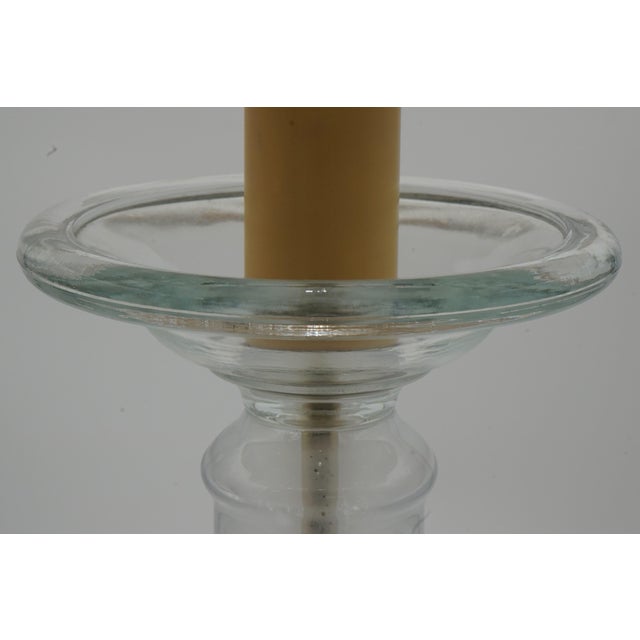 1980s Speer Pair of Brass & Blown Glass Tower Lamps For Sale In Philadelphia - Image 6 of 13