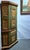 Rustic Late 18th Century Swedish Blue-Green Painted Folk Art Corner Cabinet For Sale - Image 3 of 18