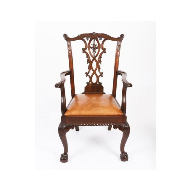Antique Regency Triple Pillar Dining Table and Chairs, 1800s-1900s, Set of 11 For Sale - Image 12 of 18