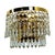 Crystal & Brass Wall Light from Dotzauer, 1980s For Sale