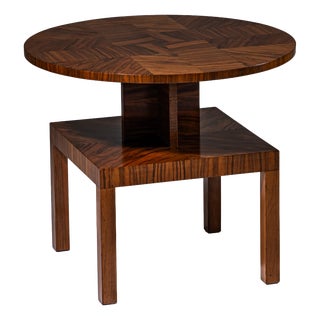 Art Deco Side Table in Walnut, 1930s For Sale