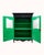 19th Century Black Vitrine Marriage Armoire For Sale - Image 5 of 6
