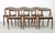 Kai Kristiansen set of six fully restored teak dining chairs by Schou Andersens Møbel Fabrik including custom upholstery....