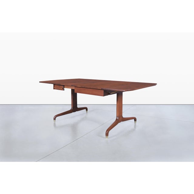 1950s 1950s Mid-Century Drop-Leaf Extension Dining Table by Extensole Corporation For Sale - Image 5 of 15