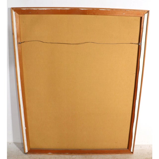 Textile Abstract Acrylic Painting on Canvas C 1970- 1980's Signed Illegibly For Sale - Image 7 of 11