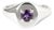Vintage Style Amethyst Signet Unisex Ring, Purple Gemstone Birthstone Ring Us 7 For Sale