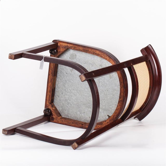 Metal Chairs and Armchairs by Josef Hoffmann for Jacob and Josef Kohn, Vienna, Austria, 1890s, Set of 6 For Sale - Image 7 of 9