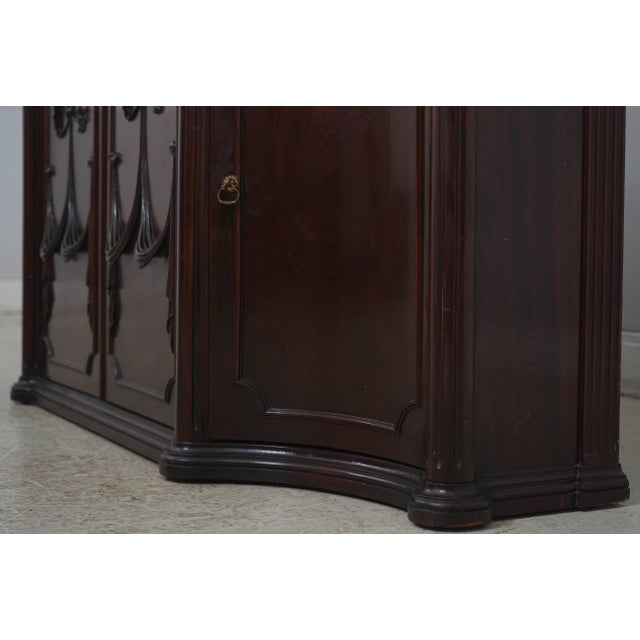 Vintage Regency Drop Front 3 Drawer 4 Door Desk Credenza For Sale - Image 9 of 18