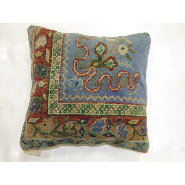 Late 20th Century Vintage Turkish Rug Pillow For Sale - Image 5 of 5