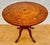 Mid Century Walnut With Marquetry Round Side Table, 1950s For Sale - Image 4 of 9