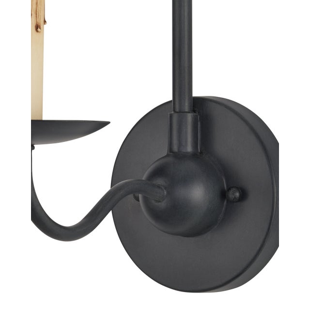 The Saxon Single-Light Black Wall Sconce harkens back to the early days of design in America with its nostalgic...
