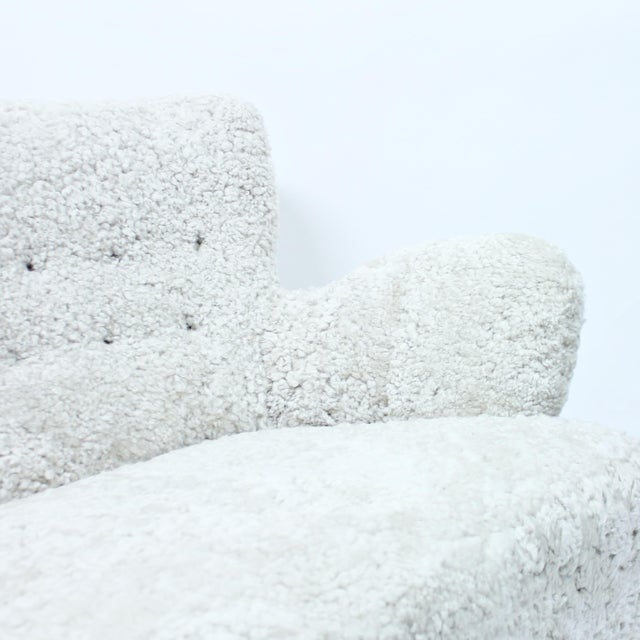 Swedish Modern Sheepskin Sofa, 1940s For Sale - Image 9 of 12