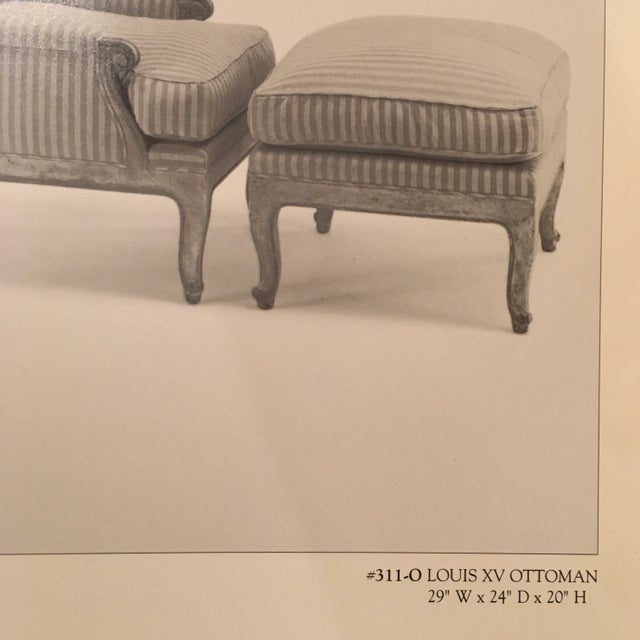 Rose Tarlow Louis XV Ottoman in Gilt Silver Leaf For Sale In Los Angeles - Image 6 of 9