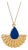 Mystic Ra Blue Enamel Gold Necklace For Sale