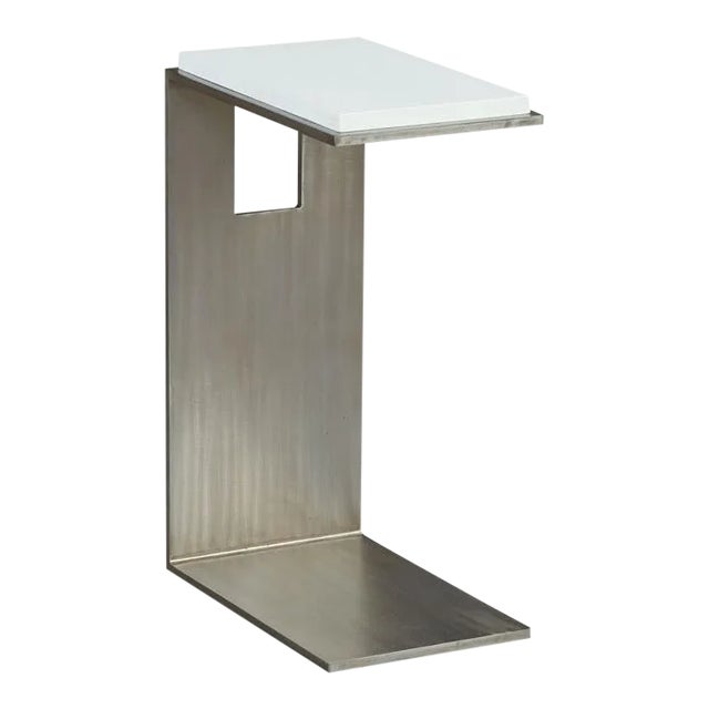 Oleta Drink Table in White For Sale