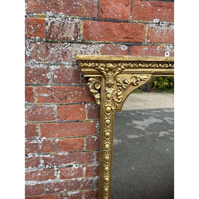 W: 126cm (49.6")h: 131cm (51.6")d: 5cm (2") a delightful large antique english 19th century carved wood & gesso gilt...
