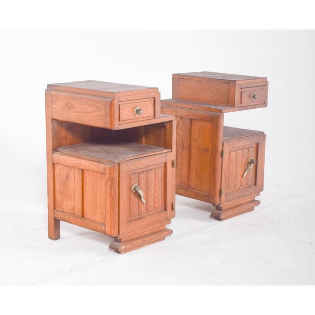 Art Deco Portuguese Bedside Tables, 1920, Set of 2 For Sale - Image 3 of 13