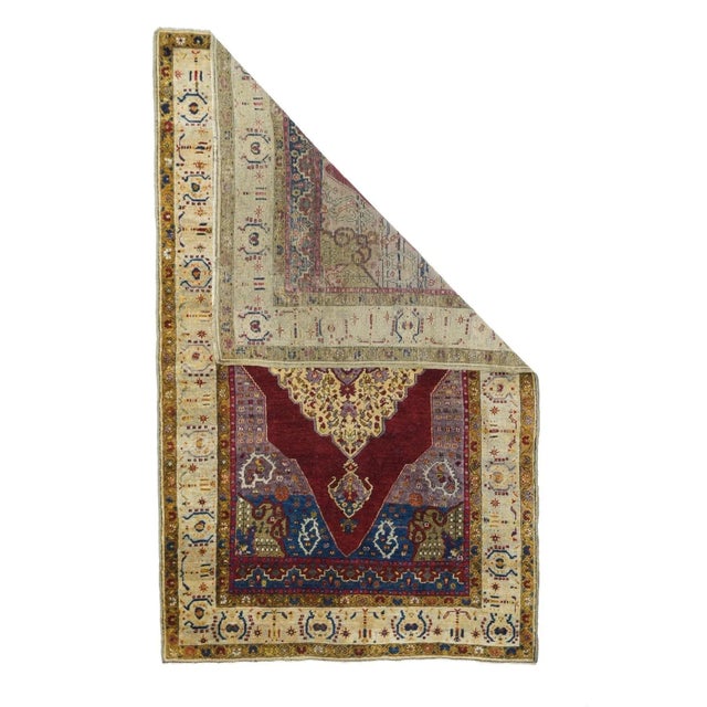 19th Century Antique Turkish Anatolian Rug 3'9'' x 6'1'' For Sale - Image 5 of 10