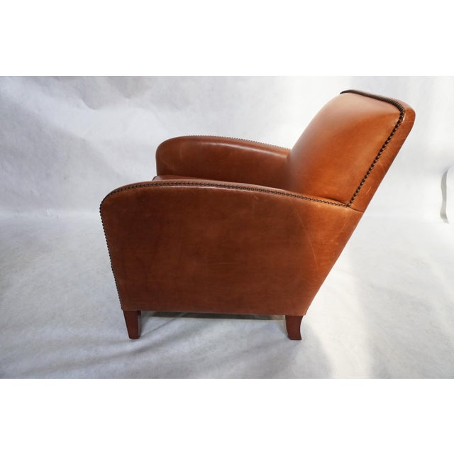 1990s 1990s Leather Poete Armchair by McNamara & Hirschman For Sale - Image 5 of 16