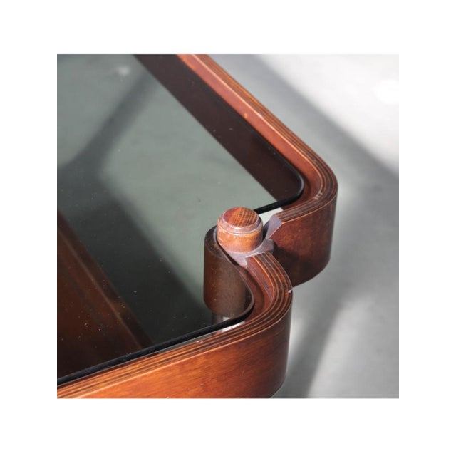 Brown 4-Leaf Clover Coffee Table, Italy, 1970s For Sale - Image 8 of 12