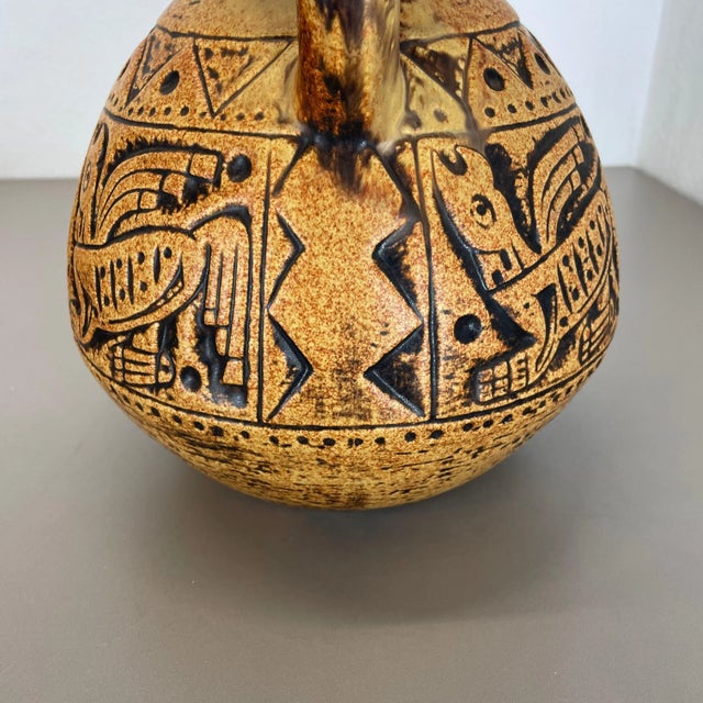 Pottery Fat Lava Maya Tiki Vase from Jasba Ceramics, Germany, 1970s For Sale - Image 9 of 18