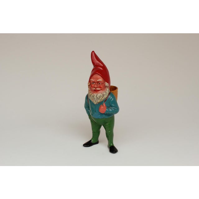 Hand-painted terracotta garden gnome. Made in East Germany in the 1960s. Produced by V.E.B. based on a model by the...