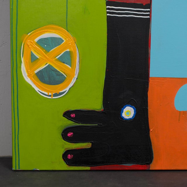 Textile Coen Blankwaard, Large Joie De Vivre Composition, 2013, Canvas Painting For Sale - Image 7 of 10