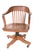Wood Early 20th Century Oak Bank of England Jury Style Swivel Desk Chair For Sale - Image 7 of 14