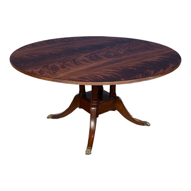 Round Mahogany Dining Table by Leighton Hall - Made-To-Order For Sale