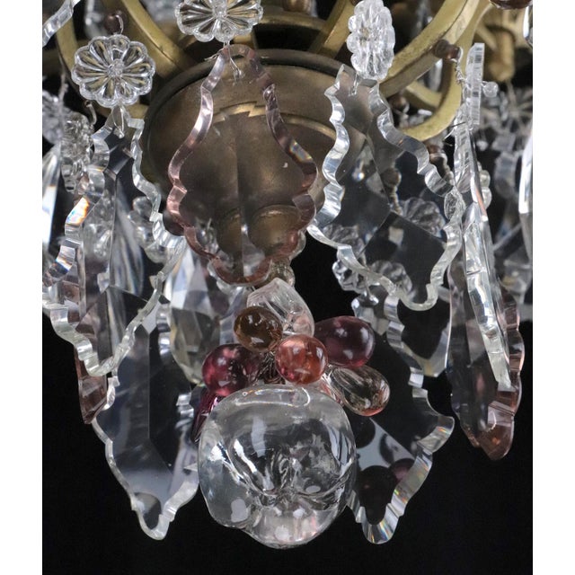 Restored Rococo Revival Fruit Crystal Chandelier For Sale - Image 11 of 12