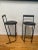 Mid-Century Modern Emilio Nanni Fly Line Postmodern “Musmé” Counter Height Stools - A Pair For Sale - Image 3 of 10