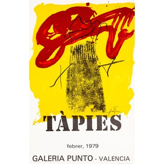 Antoni Tapies, Galeria Punto, Original Signed Lithograph For Sale