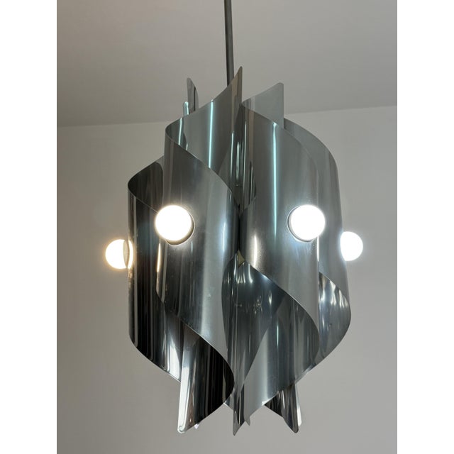 6-Light Chandelier in the style of Reggiani, 1970s For Sale - Image 3 of 9