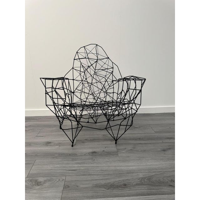 Sculptural Iron and String Armchair by Gerard Coquelin, 2020 For Sale - Image 3 of 9