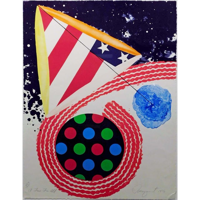 "A Free For All" by James Rosenquist Hand signed, titled and numbered in pencil by the artist Image Size: 26" x 19" Frame...