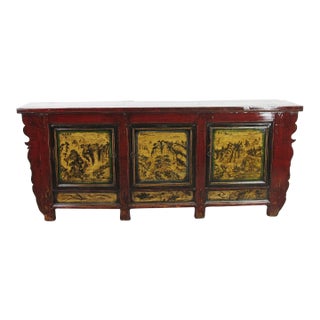 Late 19th Century Hand Painted Antique Mongolia Sideboard For Sale