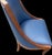 Sally Sirkin Lewis Vintage J. Robert Scott "Roma Series" Blue Upholstered Barrel Back Armchair For Sale - Image 4 of 7