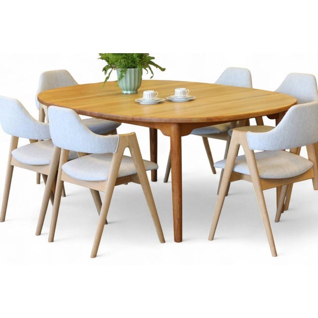 Vintage Oval Dining Table in Oak from Brdr. Andersen, 1960s For Sale - Image 13 of 14