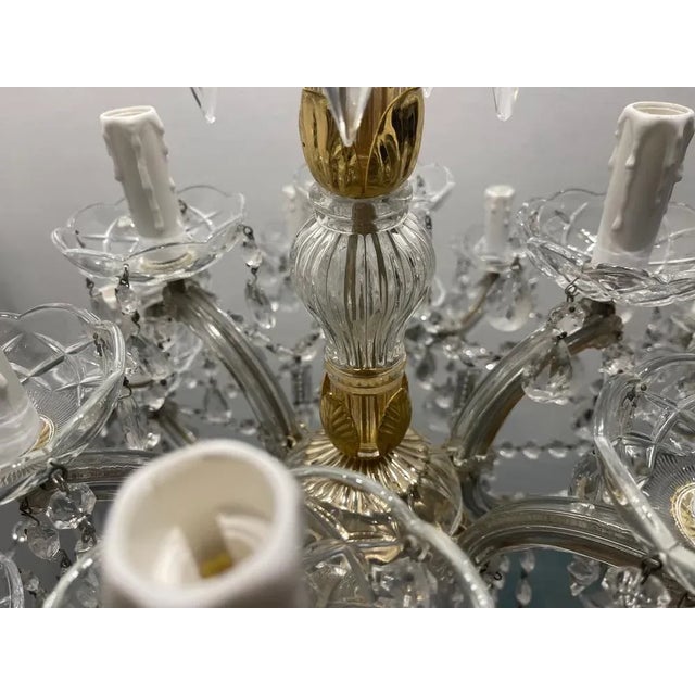 Large Crystal Maria Teresa Chandelier with 24 Lights, 1960s For Sale - Image 9 of 13