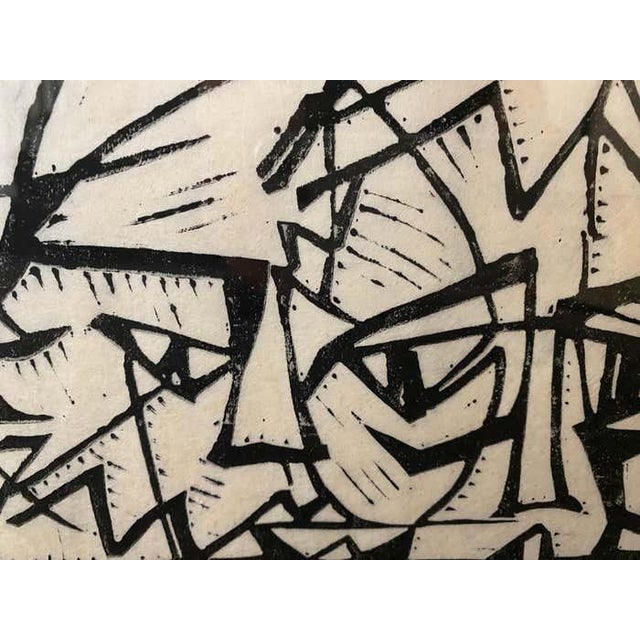 Printmaking Materials "Peer Group" Post-Modern Black and White Lithograph by Richard Proctor For Sale - Image 7 of 9