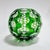 Green Vintage Emerald Green Cut-to-Clear Lead Crystal Sphere Vase, 1970s For Sale - Image 8 of 10