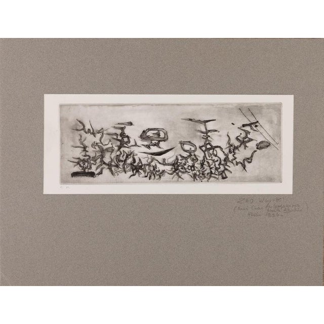 Wou-Ki Zao, The Companions in the Garden, Etching For Sale - Image 6 of 6