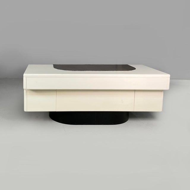 Italian Modern Wood, Steel and Leather Desk attributed by Fabio Lenci, 1970s For Sale - Image 3 of 18