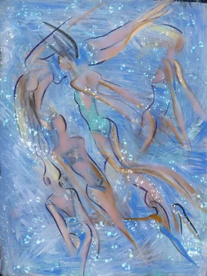2022 “Swimmers Dance" Giclee Print by Audrey Schilt -
