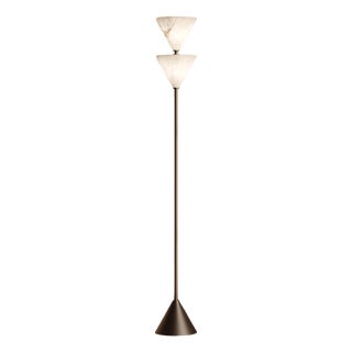 Shiny Black Veils Floor Lamp by Alabastro Italiano For Sale
