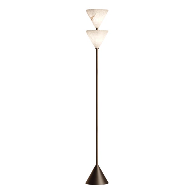 Shiny Black Veils Floor Lamp by Alabastro Italiano For Sale