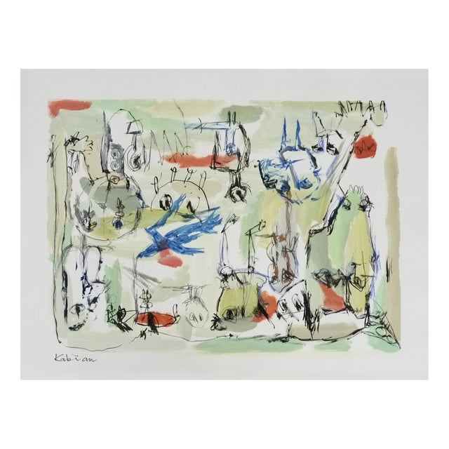 Kabian, 1980s, Paint & Paper For Sale