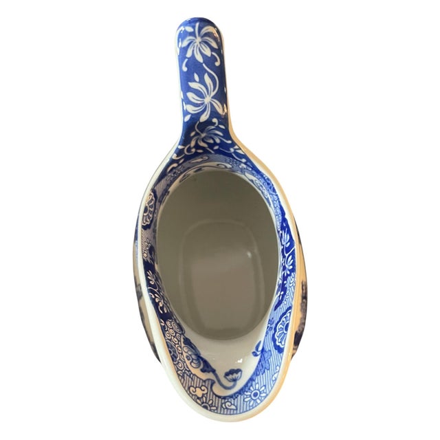 Late 20th Century Vintage Spode Blue Italian Transferware Creamer/Milk Jug For Sale - Image 5 of 10