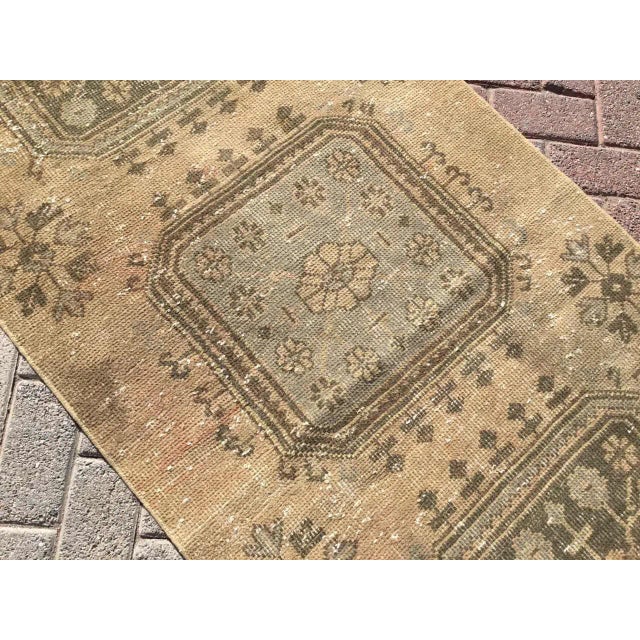1960s Distressed Oushak Runner - 2'10" x 8'9" For Sale - Image 5 of 9