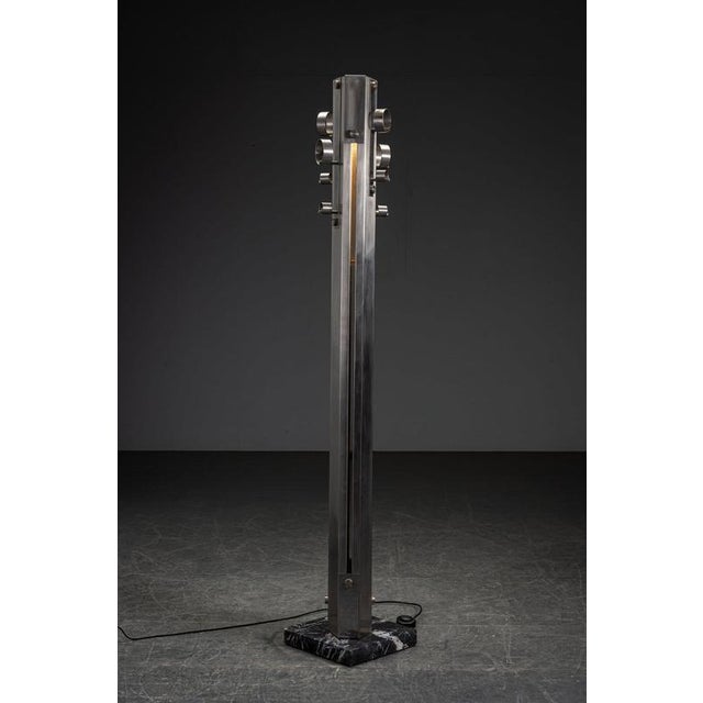 1960s Sculptural Uplighter Floor Lamp with Integrated Coat Rack, 1960s For Sale - Image 5 of 15